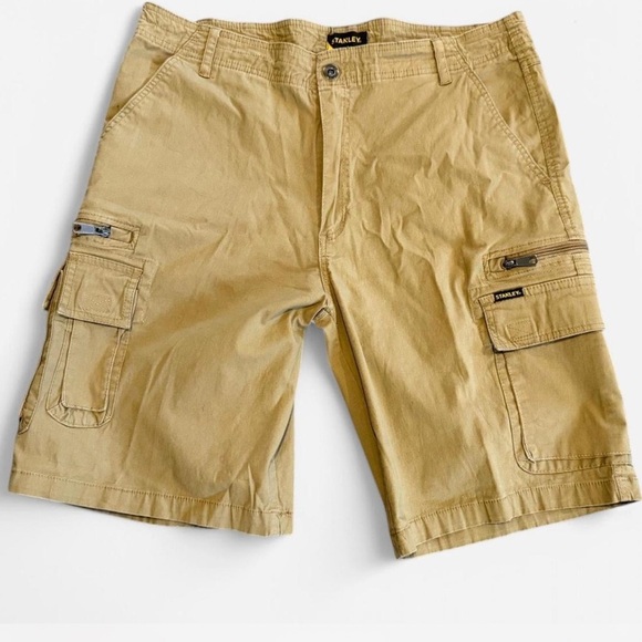 Men’s Stanley Cargo Tan Shorts. Zipped pockets. Size 36 - Picture 1 of 6